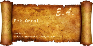 Enk Antal névjegykártya